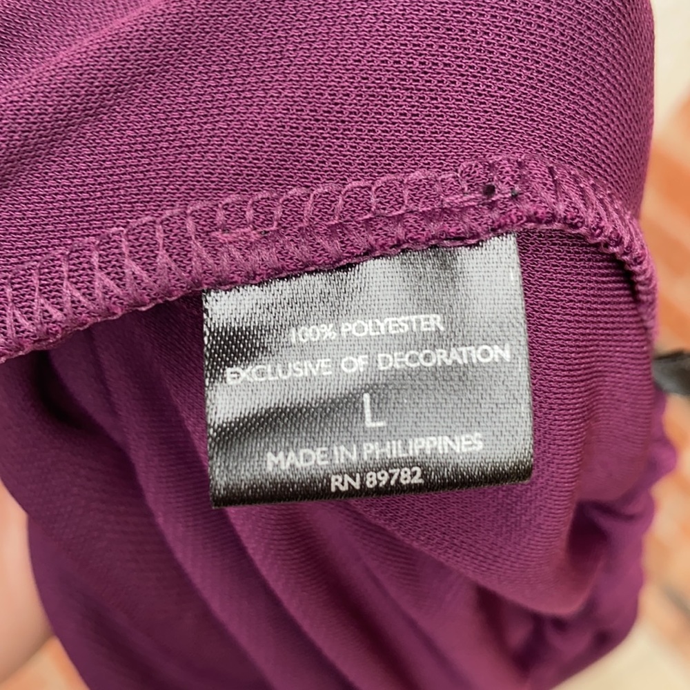 Natori Matte Jersey Blouson Midi Dress in Plum - Picture 7 of 8